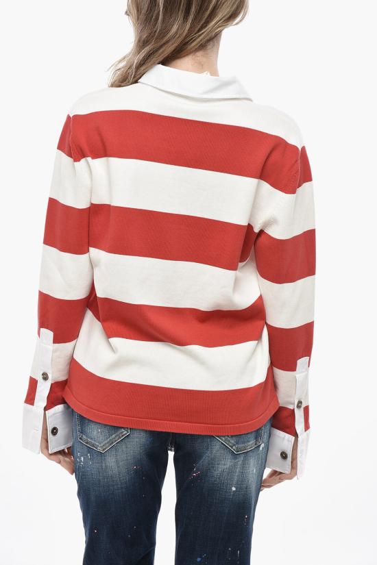  디스퀘어드2 스웨터 S72HA1198 D13011 961 Bianco Rosso - DSQUARED2