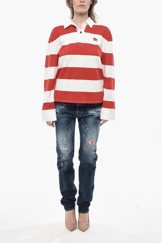  디스퀘어드2 스웨터 S72HA1198 D13011 961 Bianco Rosso - DSQUARED2