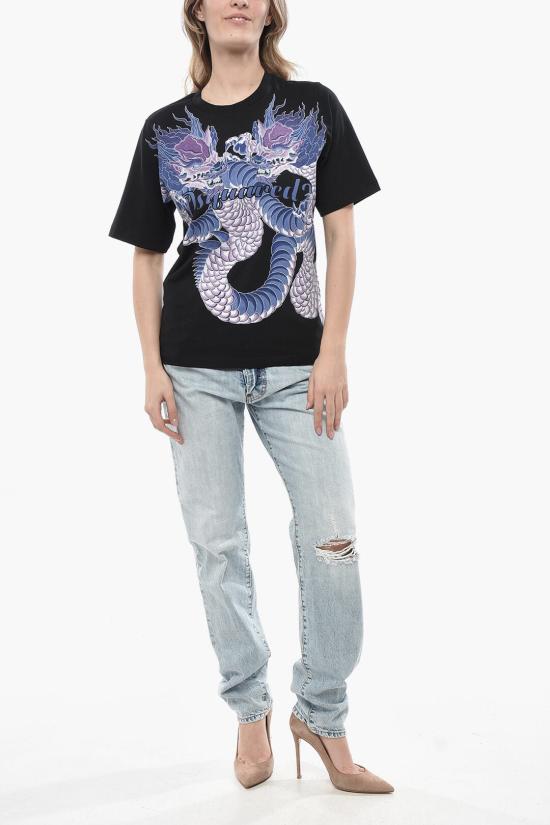  디스퀘어드2 반팔 티셔츠 S75GD0385 S24668 900 Black - DSQUARED2