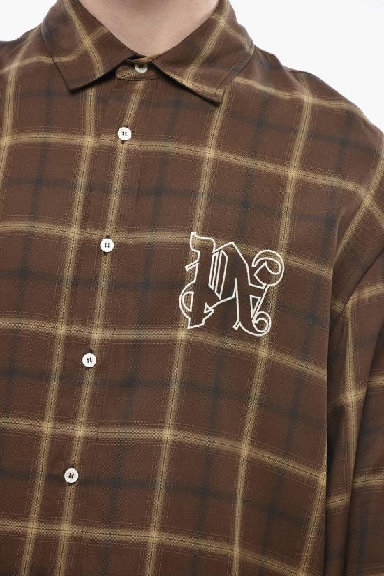  팜앤젤스 긴팔 셔츠 PMGE010E23FAB0026003 Brown - PALM ANGELS