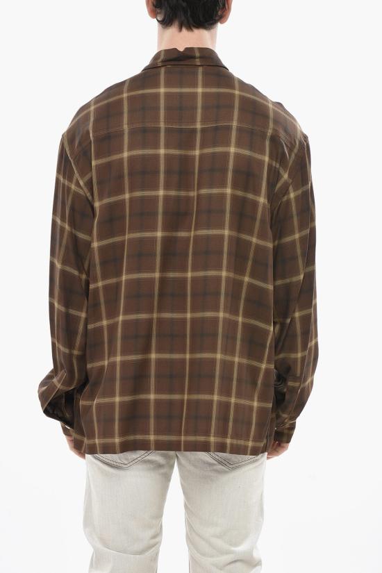  팜앤젤스 긴팔 셔츠 PMGE010E23FAB0026003 Brown - PALM ANGELS