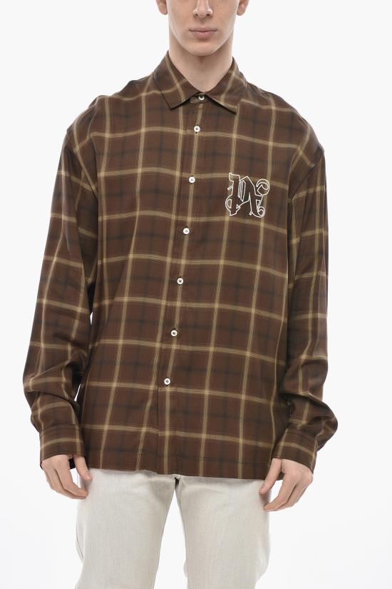  팜앤젤스 긴팔 셔츠 PMGE010E23FAB0026003 Brown