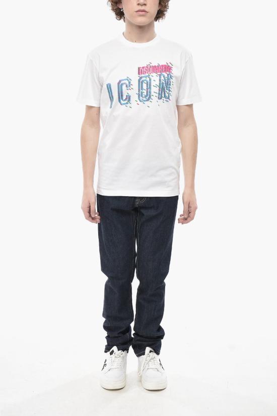  디스퀘어드2 반팔 티셔츠 S79GC0078 S23009 100 White - DSQUARED2