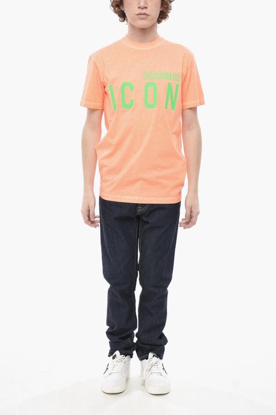  디스퀘어드2 반팔 티셔츠 S79GC0090 S22427 914 Orange - DSQUARED2