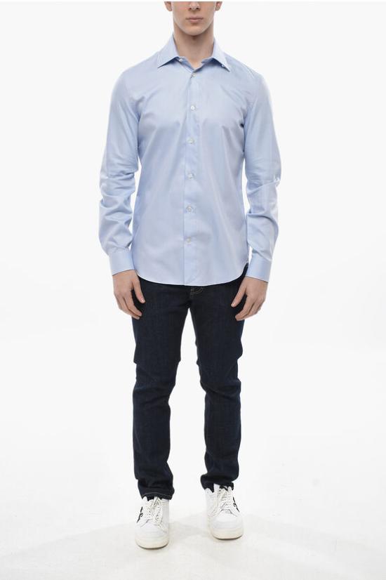  빈센조 디 루기에로 긴팔 셔츠 105 CL041 6 AZZU2 Blue - VINCENZO DI RUGGIERO