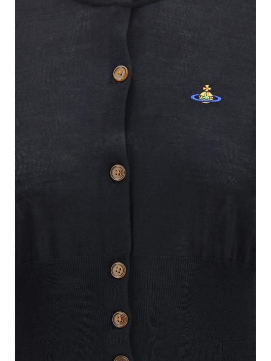 26SS 비비안웨스트우드 베아 크롭드 가디건 1803002UY001A N402 BLACK - VIVIENNE WESTWOOD