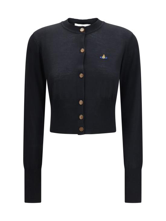 26SS 비비안웨스트우드 베아 크롭드 가디건 1803002UY001A N402 BLACK