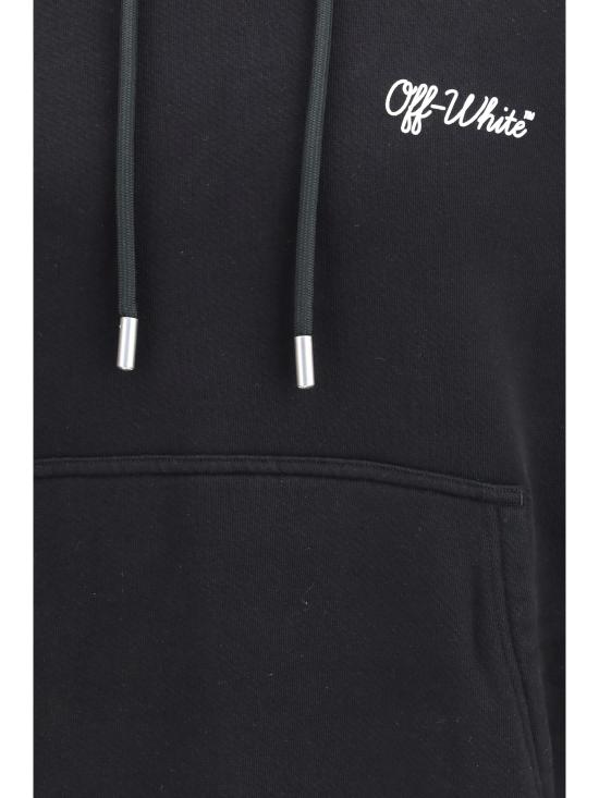 26SS 오프화이트 후드 티셔츠 44MBB085C9F0191001 1001 BLACK - OFF WHITE