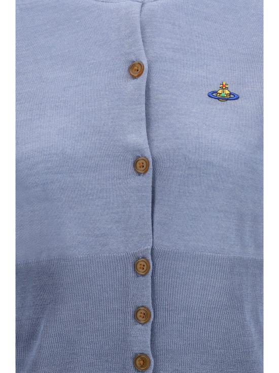 26SS 비비안웨스트우드 베아 크롭드 가디건 1803002UY001A K402 LIGHT BLUE - VIVIENNE WESTWOOD