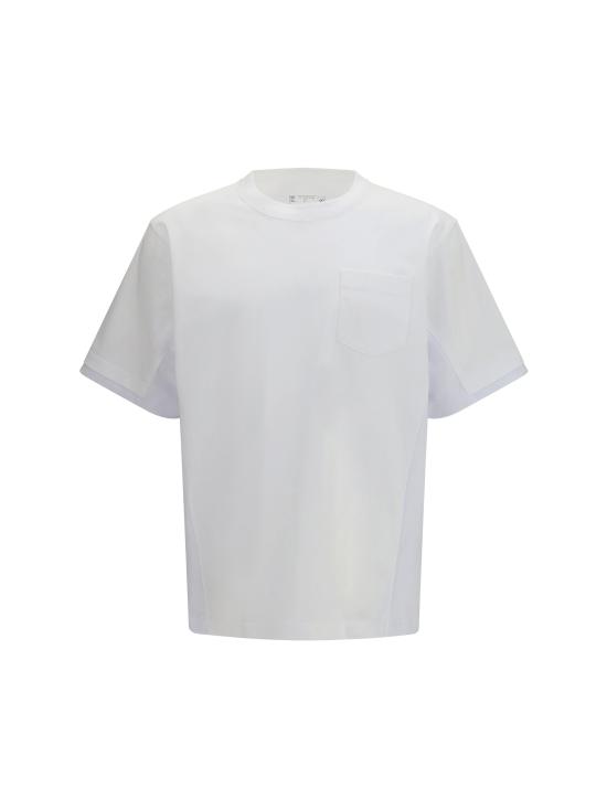 26SS 사카이 반팔 티셔츠 2603986M 101 WHITE