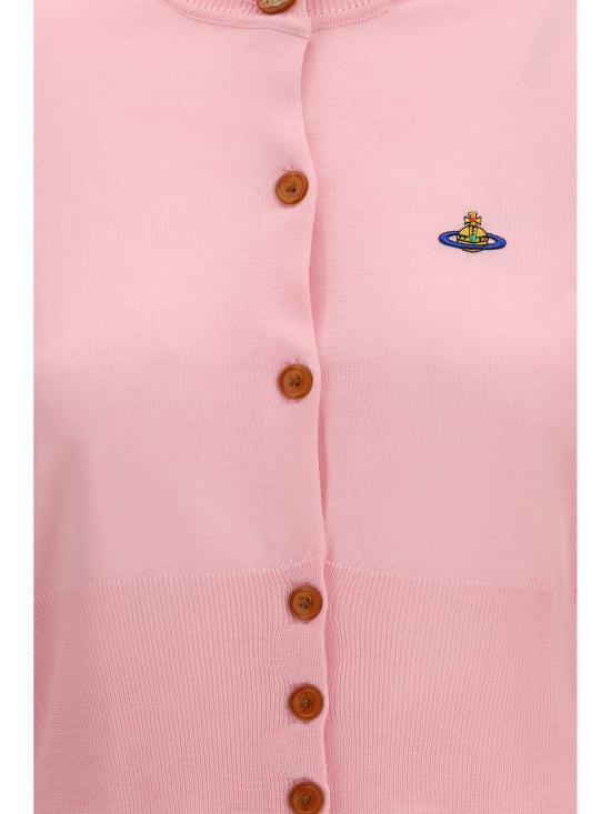26SS 비비안웨스트우드 베아 크롭드 가디건 1803002UY001A G401 PINK - VIVIENNE WESTWOOD