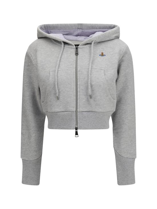 26SS 비비안웨스트우드 후드 티셔츠 1I01001CJ00AS O102 GREY