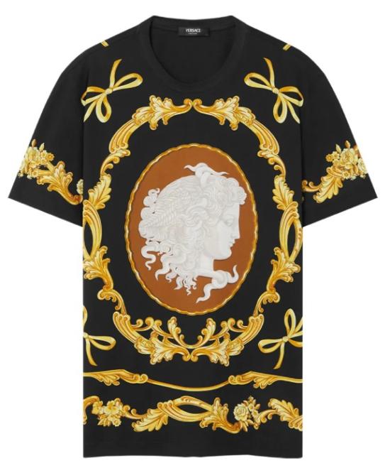 26SS 베르사체 반팔 티셔츠 10192111A14168 5B000 BLACKGOLD