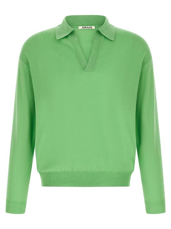 26SS 오라리 폴로 티셔츠 A26SP02SCMINTGREEN Green