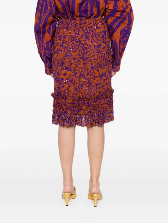 26SS 드리스 반 노튼 미디 스커트 2611308903006 ORANGE 353 - DRIES VAN NOTEN