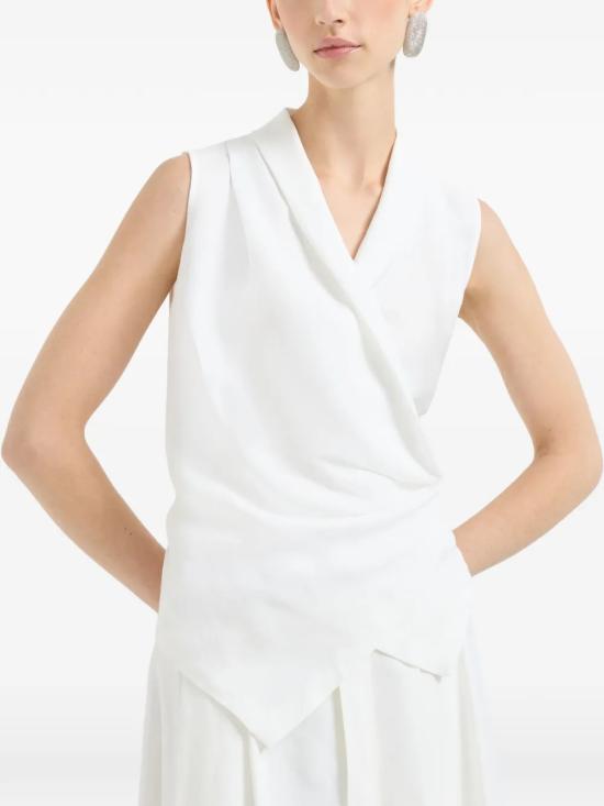 26SS 브루넬로 쿠치넬리 베스트 MH126EG906C600 White - BRUNELLO CUCINELLI