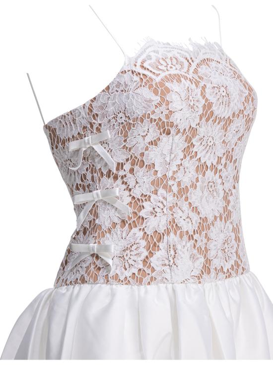 25FW 셀프 포트레이트 롱 원피스 AW25 201XA WWHITE White - SELF PORTRAIT