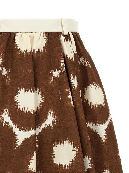 26SS 프라다 미디 스커트 P137WGSOOO187QF0005 Brown - PRADA