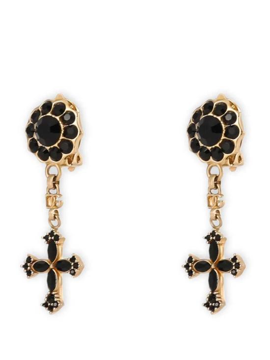 26SS 돌체앤가바나 이어링 WEQ4S2W1111 N0011 NERO ORO - DOLCE & GABBANA