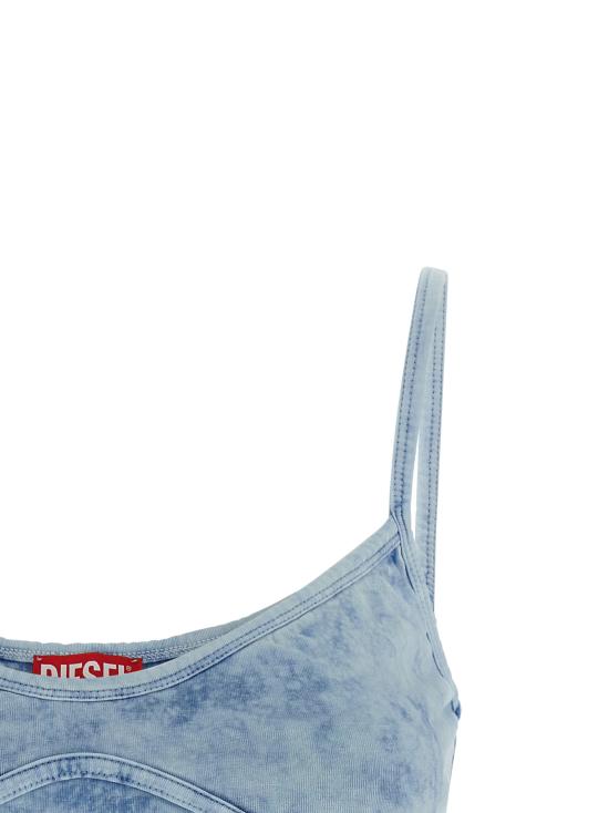 26SS 디젤 T-온니 스트래피 탑 인 데님룩 저지 A183610KIBY01C Light Blue - DIESEL