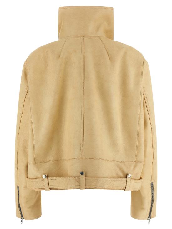 26SS 릭 오웬스 가죽 자켓 RP01F6719LBD138153 Beige - RICK OWENS