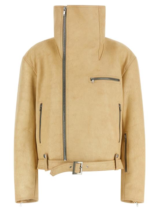 26SS 릭 오웬스 가죽 자켓 RP01F6719LBD138153 Beige