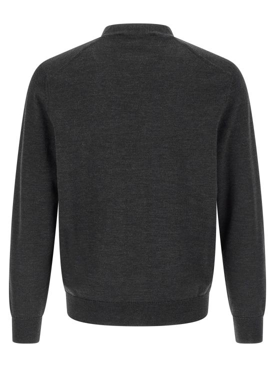 26SS 메종키츠네 더블 폭스 헤드 레귤러 가디건 OM051CFKT1181P190 Gray - MAISON KITSUNE