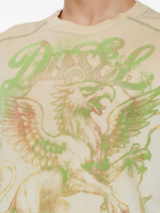 26SS 디젤 반팔 티셔츠 A23799 0SKBK1BN Green - DIESEL