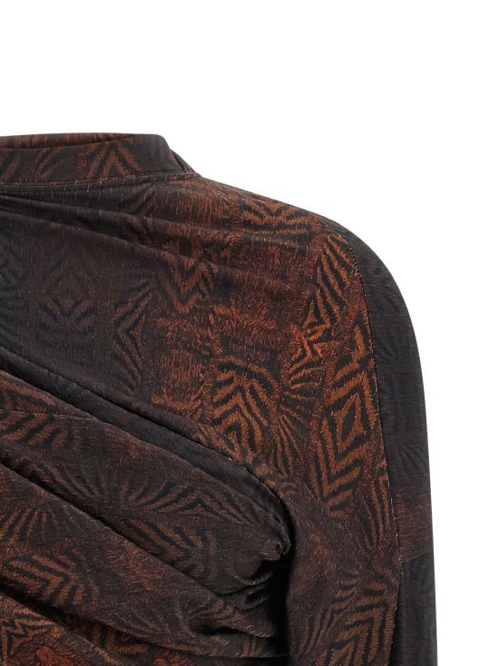 26SS 키코 코스타디노브 긴팔 티셔츠 KKWSS26TP0286 Brown - KIKO KOSTADINOV