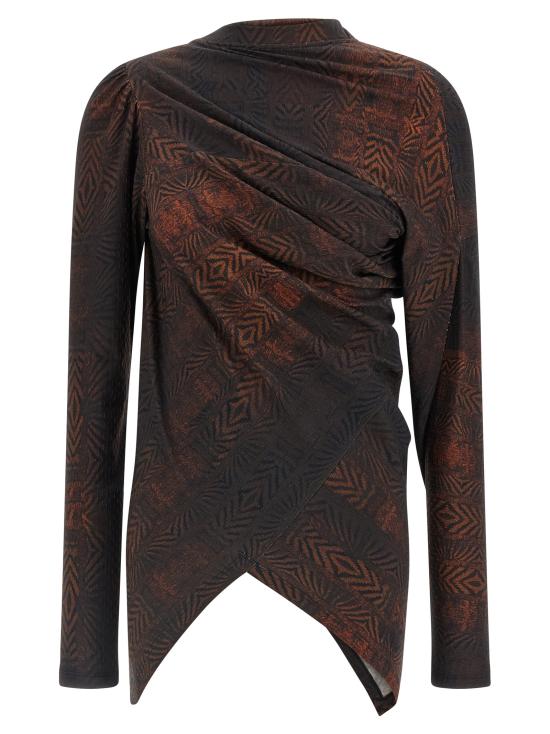 26SS 키코 코스타디노브 긴팔 티셔츠 KKWSS26TP0286 Brown