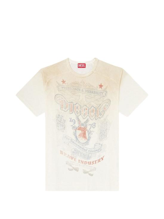 26SS 디젤 반팔 티셔츠 A23545 0LJCM1BH Beige