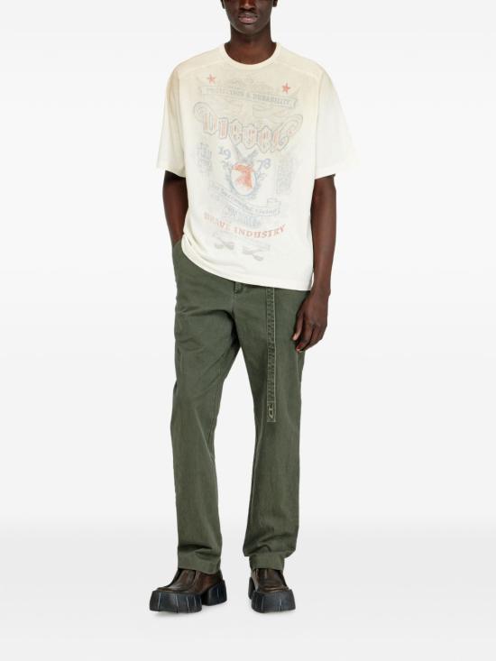 26SS 디젤 반팔 티셔츠 A23545 0LJCM1BH Beige - DIESEL