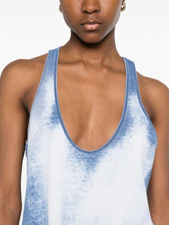 26SS 디젤 긴팔 티셔츠 A23667 0LECF01 Clear Blue - DIESEL