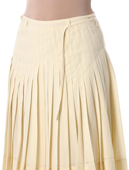 26SS 로우클래식 미디 스커트 LCPS26SK01160 0075 Bianco - LOW CLASSIC