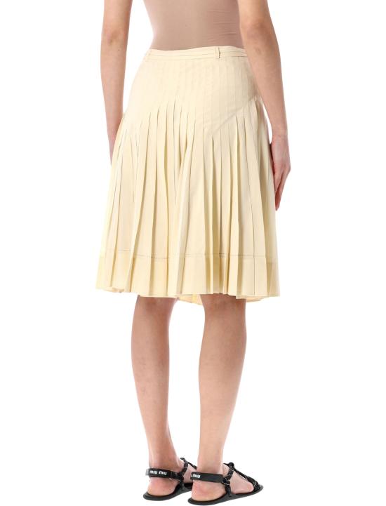 26SS 로우클래식 미디 스커트 LCPS26SK01160 0075 Bianco - LOW CLASSIC