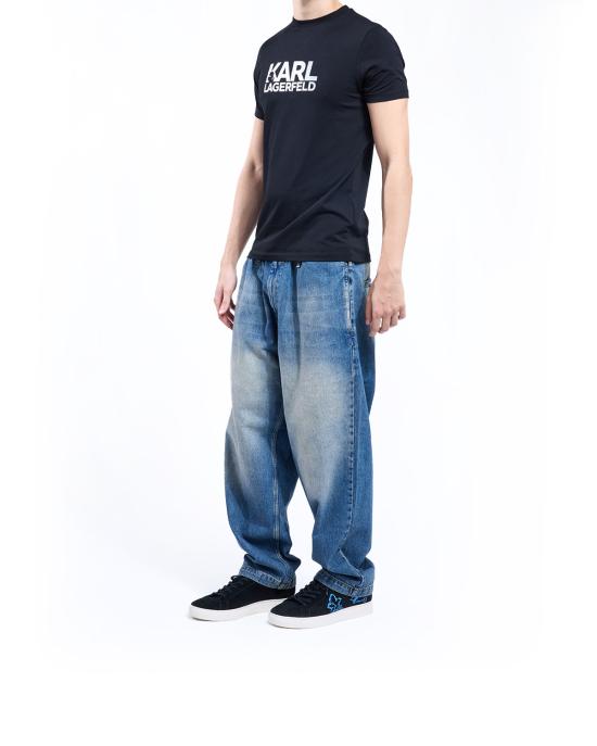 26SS 칼라거펠트 반팔 티셔츠 755087 554235 910 NERO ARGENTO - KARL LAGERFELD