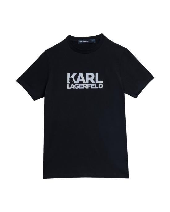 26SS 칼라거펠트 반팔 티셔츠 755087 554235 910 NERO ARGENTO