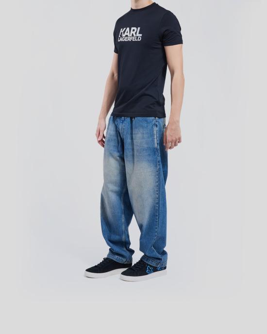 26SS 칼라거펠트 반팔 티셔츠 755087 554235 910 NERO ARGENTO - KARL LAGERFELD