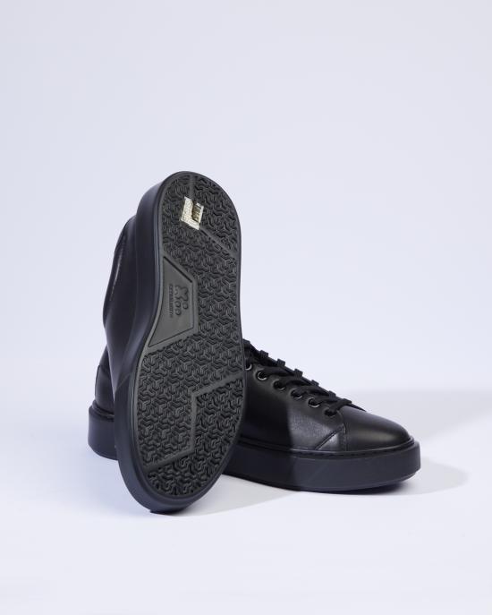 26FW 칼라거펠트 스니커즈 KL52223 00X black leather mono NERO - KARL LAGERFELD