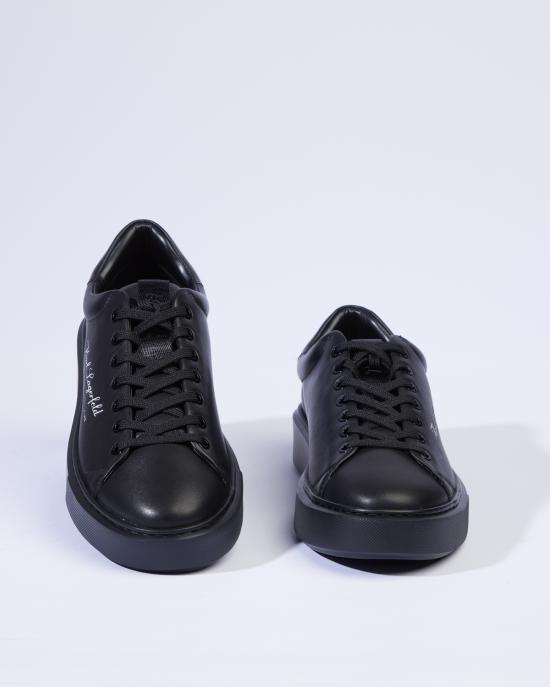 26FW 칼라거펠트 스니커즈 KL52223 00X black leather mono NERO - KARL LAGERFELD