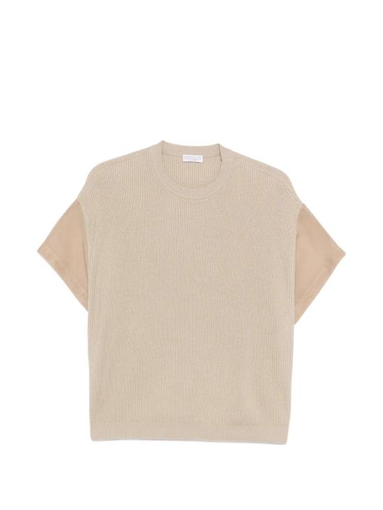 26SS 브루넬로 쿠치넬리 긴팔 티셔츠 M19259500C9643 Beige