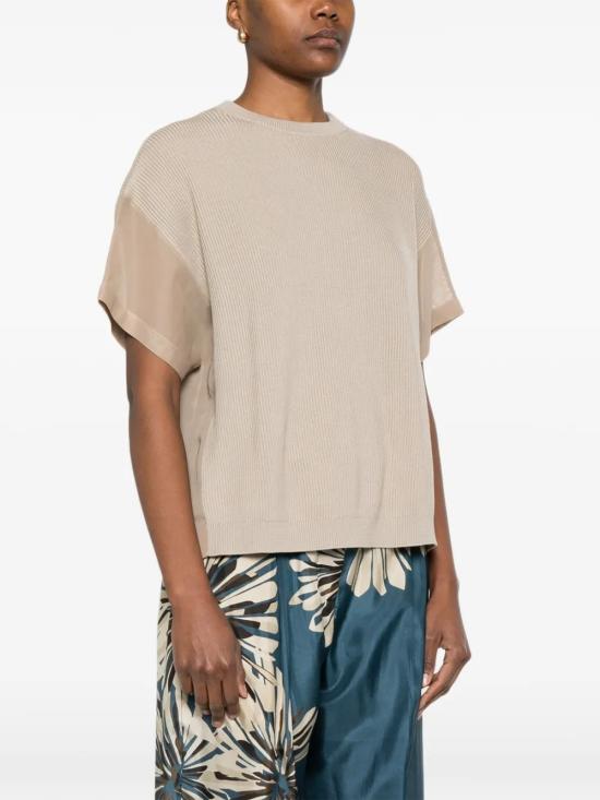 26SS 브루넬로 쿠치넬리 긴팔 티셔츠 M19259500C9643 Beige - BRUNELLO CUCINELLI