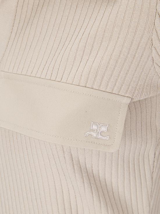 26SS 쿠레쥬 폴로 티셔츠 126MPO053FI0001 1054 CAPPUCCINO - COURREGES