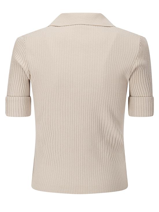 26SS 쿠레쥬 폴로 티셔츠 126MPO053FI0001 1054 CAPPUCCINO - COURREGES