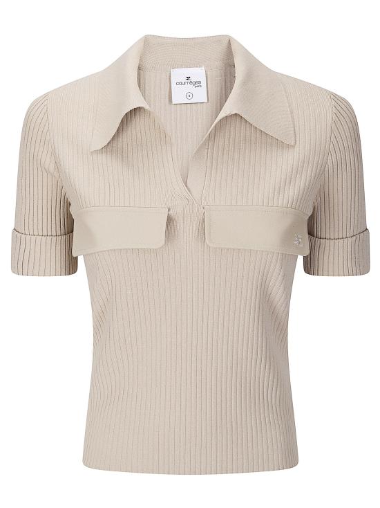 26SS 쿠레쥬 폴로 티셔츠 126MPO053FI0001 1054 CAPPUCCINO