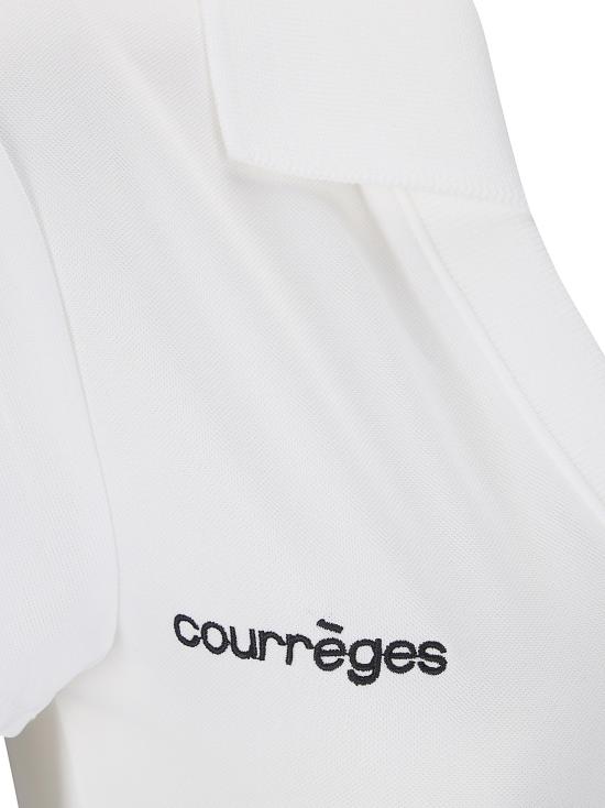 26SS 쿠레쥬 스포츠 폴로 롱 드레스 126JRO807JS0195 0098 HERITAGE WHITE BLACK - COURREGES