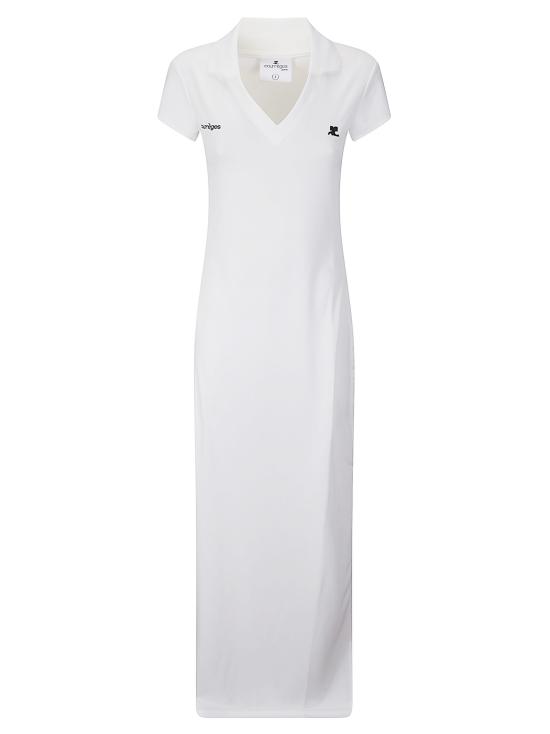 26SS 쿠레쥬 스포츠 폴로 롱 드레스 126JRO807JS0195 0098 HERITAGE WHITE BLACK