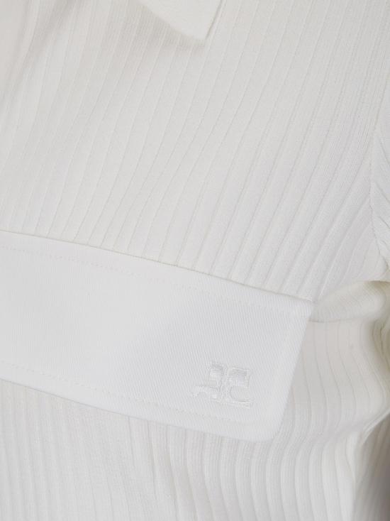 26SS 쿠레쥬 폴로 티셔츠 126MPO053FI0001 0001 HERITAGE WHITE - COURREGES