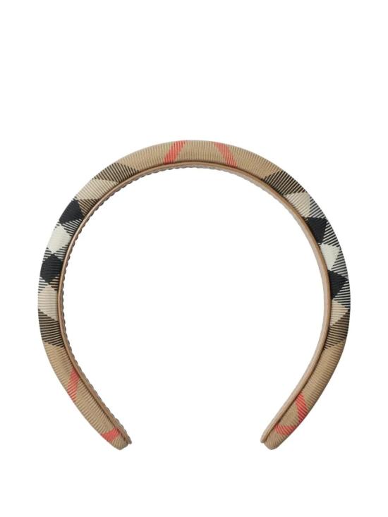 26SS [키즈] 버버리 헤어 액세서리 8108699 098 B9368 SAND IP CHECK