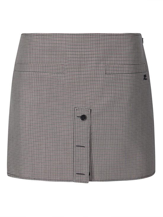 26SS 쿠레쥬 숏 스커트 126CJU330WO0145 9925 NATURAL RED BLACK